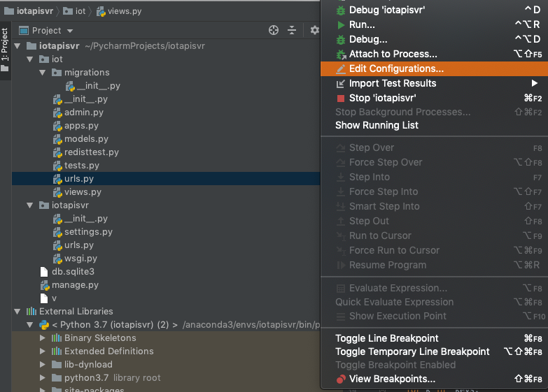 pycharm environment variables